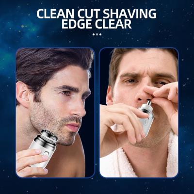 Electric Shaver and Nose Hair Trimmer - USB Rechargeable Facial Grooming Kit 2-in-1