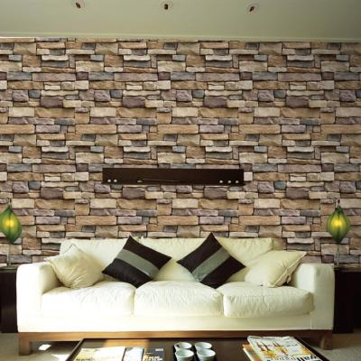 Waterproof 3D Brick Stone Wallpaper – 45x100cm Self-Adhesive PVC Wall Sticker for Home Decor