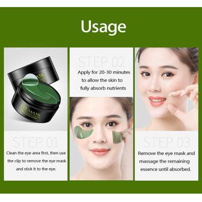 60PCS Collagen Eye Patches Gold Green Anti-Wrinkle Dark Circles Bags Ageless Hydrogel Eye Mask for Anti-Aging