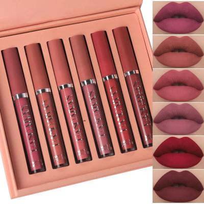 HANDAIYAN 6 Colors Lip Gloss Set - Non-Stick, Long-Lasting Matte Lipstick
