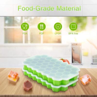 Silicone Ice Cube Tray 37 Cavity Ice-making Box Tray 37-Made of Food-Grade Silicone