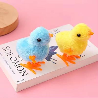 Plush Clockwork Chick Toy – Jumping Wind-Up Animal for Kids, Easter Gift (Random Color)