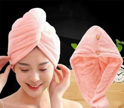 Dry Hair Cap Coral Velvet – Quick-Dry Double-Layer Bath Cap with Strong Water Absorption