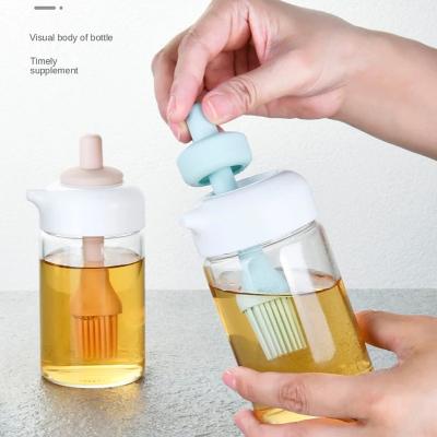 Oil Bottle with Silicone Brush | 2-in-1 Oil Dispenser &amp;amp;amp; Spray Bottle for Kitchen and Bar Use