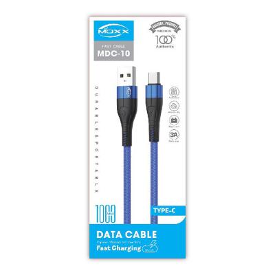 Fast Charging Data Cable MOXX USB to Type-C (MDC-10) – 1 Meter, 3A Durable Fabric Design