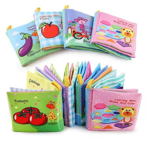 Baby Cloth Book Toy – Soft Cartoon Educational Activity Book for Early Learning with Sound