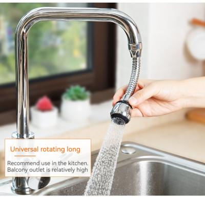 Water-Saving Sprinkler Head 360° Rotating Faucet Aerator - 2-Mode Adjustable Kitchen Faucet Extension Adapter