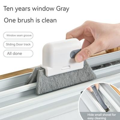 Window Cleaning Brush - 2-in-1 Sliding Door Track &amp;amp; Crevice Cleaner Tool