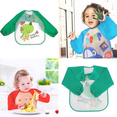 Waterproof Long Sleeve Baby Bibs – Cute Cartoon Bear Feeding Apron for Newborns &amp;amp; Toddlers
